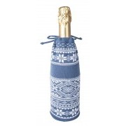 Чехол для шампанского «Скандик», синий (индиго)