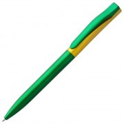 Ручка шариковая Pin Fashion, зелено-желтая