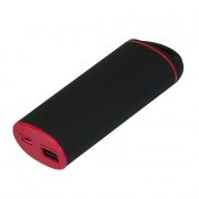 Внешний аккумулятор, Travel Max PB, 4000 mAh, пластик, покрытие-soft touch, 92х46х23 мм, черный/красный, подарочная упаковка с блистером
