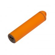 Внешний аккумулятор, Travel PB, 2000 mAh, пластик, покрытие-soft touch, 92х23х23 мм, оранжевый/коричневый, подарочная упаковка с блистером