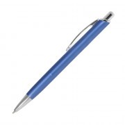 Шариковая ручка, Cardin, нажимной мех-м,корпус-алюминий, матовый, отд.-гравировка, синий/хром