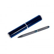 Шариковая ручка, IP Chameleon, цвет.база под лазерную гравировку, нажимной. мех-м, корпус-металл.,синий, сил. стилус, в тубусе