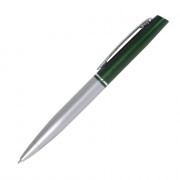 Шариковая ручка, Maestro, поворотный мех-м,корпус-алюминий, матовый, отд-хром, зеленый/серый