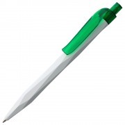 Ручка шариковая Prodir QS20 PMT-T, бело-зеленая