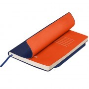 Ежедневник недатированный, Portobello Trend, Monte, 145х210, 256 стр, синий/оранжевый, гибкая обложка