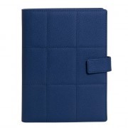 Ежедневник-портфолио Royal, синий, эко-кожа, недатированный кремовый блок, подарочная коробка
